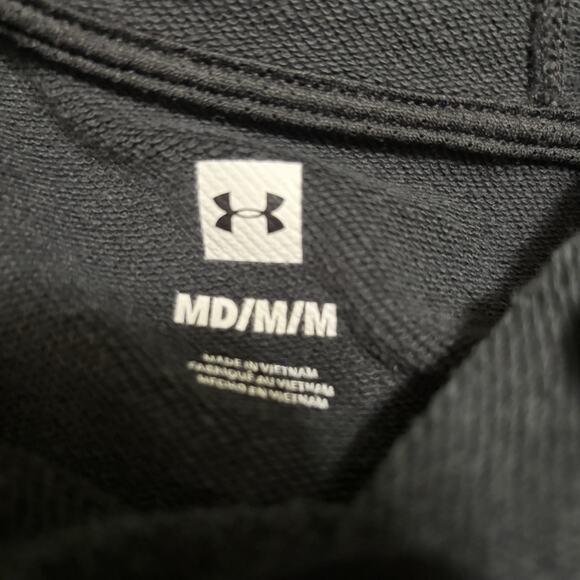 Under Armour Project Rock Mens Size Medium Terry Short Sleeve Hoodie Shirt - Picture 6 of 7